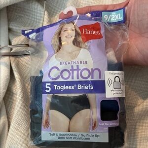 Hanes Cotton Tagless Briefs assorted colors size 9/2XL